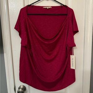 Women's Raspberry Drape Blouse